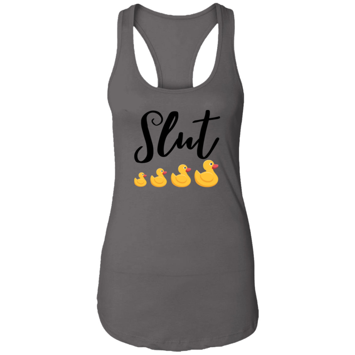 Duck Slut With Babies Ladies Ideal Racerback Tank