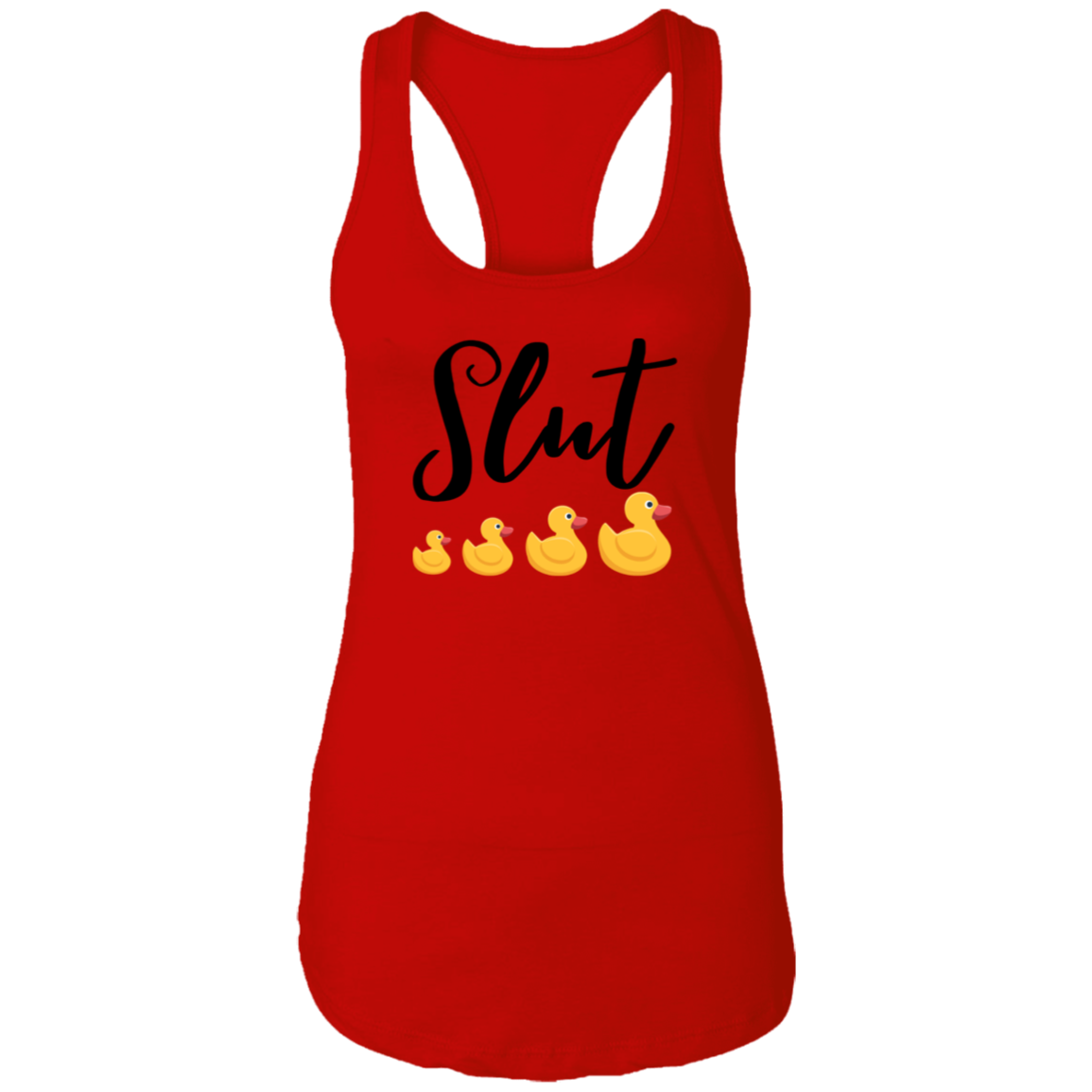 Duck Slut With Babies Ladies Ideal Racerback Tank