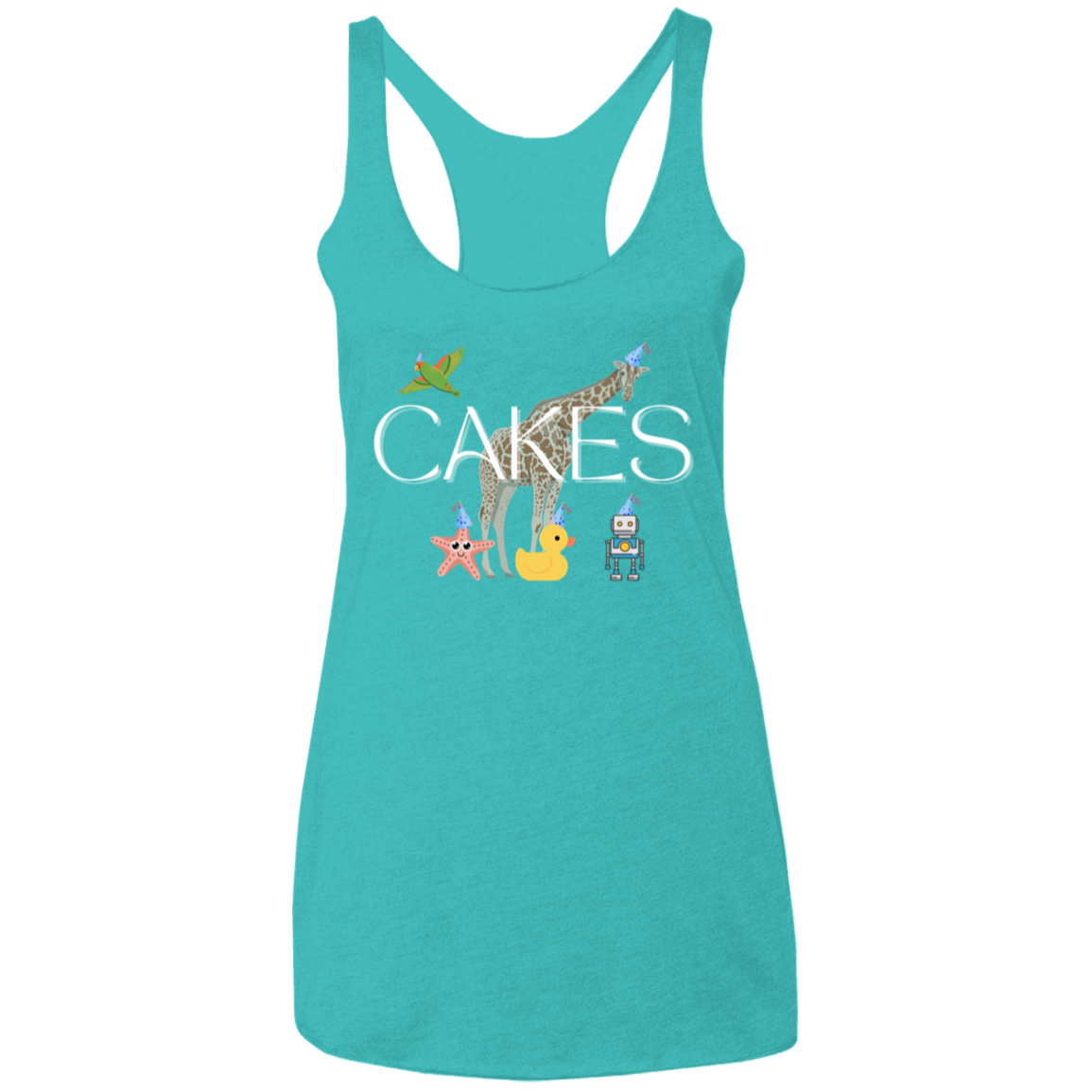 Cakes Ladies' Triblend Racerback Tank