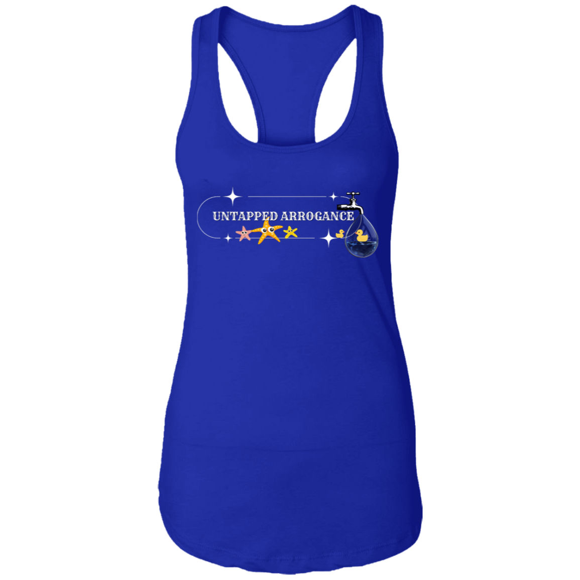 Untapped Arrogance Logo  Ladies Ideal Racerback Tank