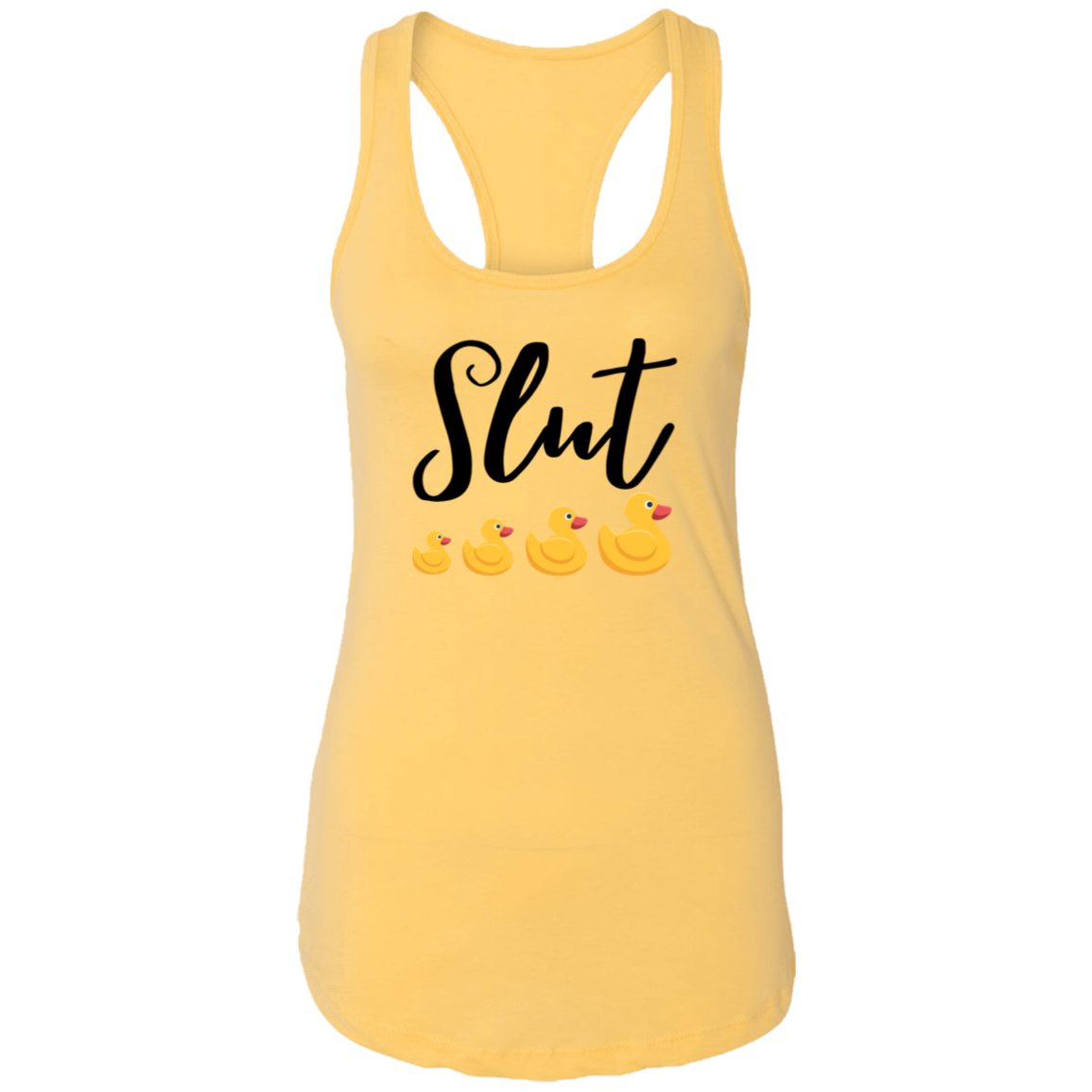 Duck Slut With Babies Ladies Ideal Racerback Tank