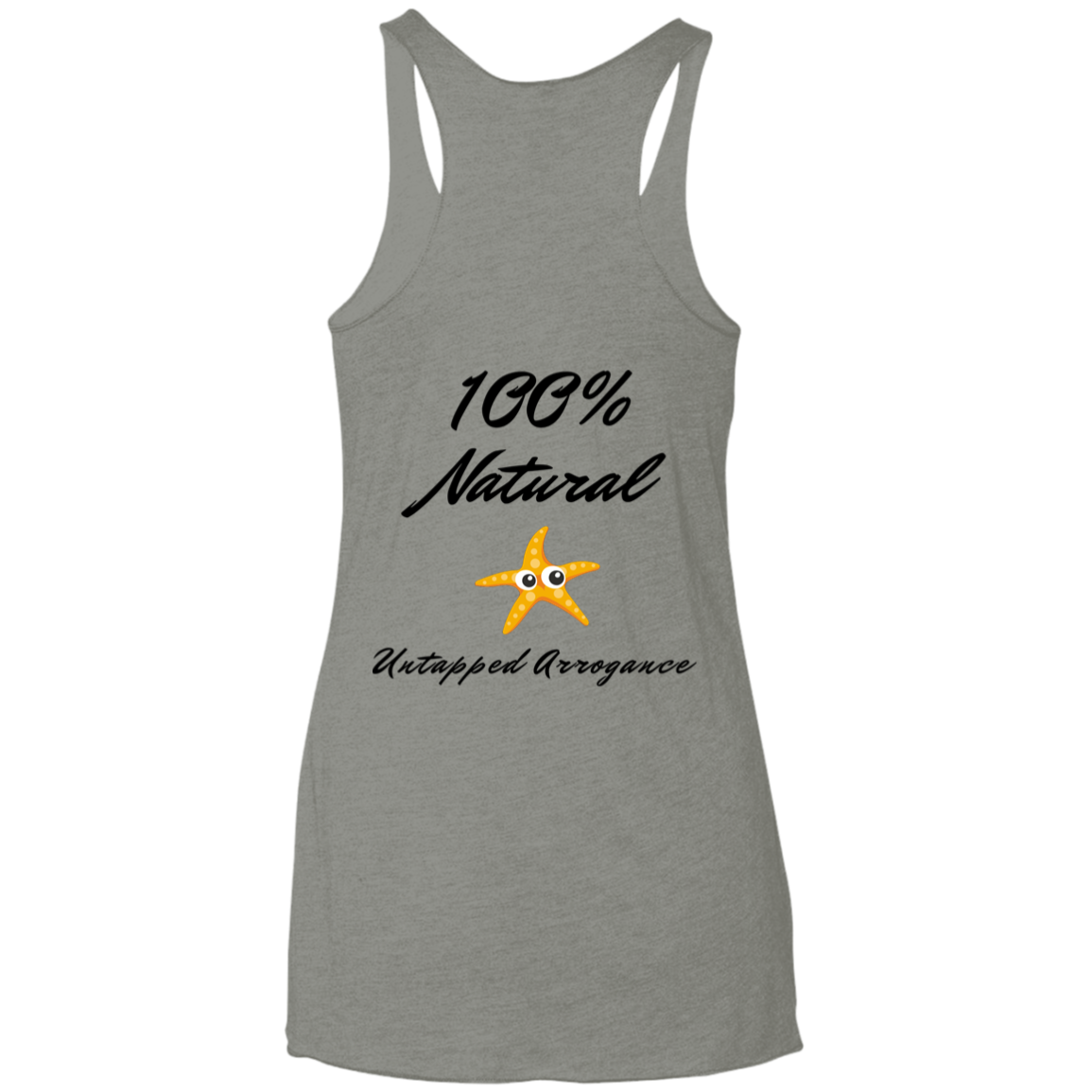 They're Real (Front) 100% Natural (Back) Ladies' Triblend Racerback Tank