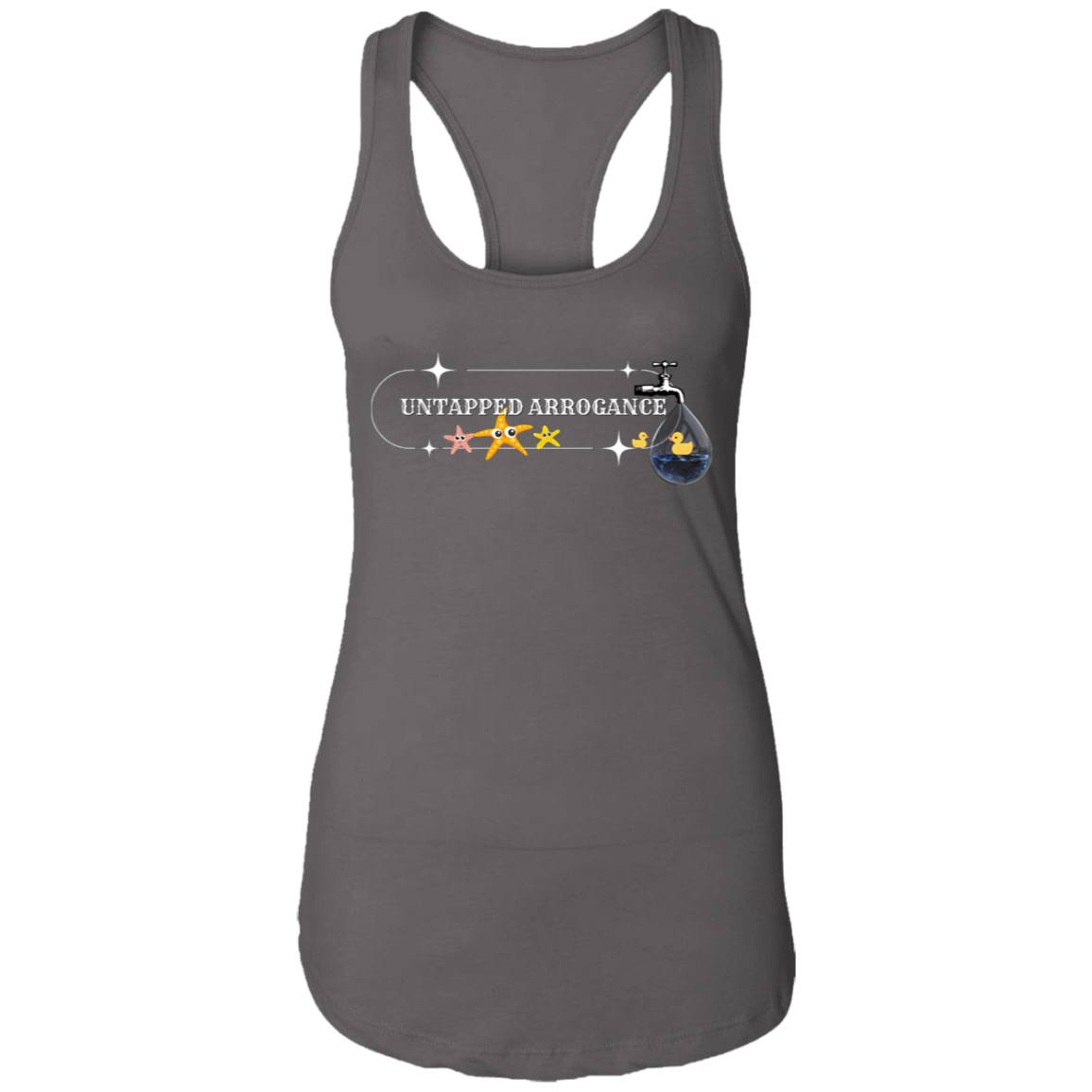 Untapped Arrogance Logo  Ladies Ideal Racerback Tank