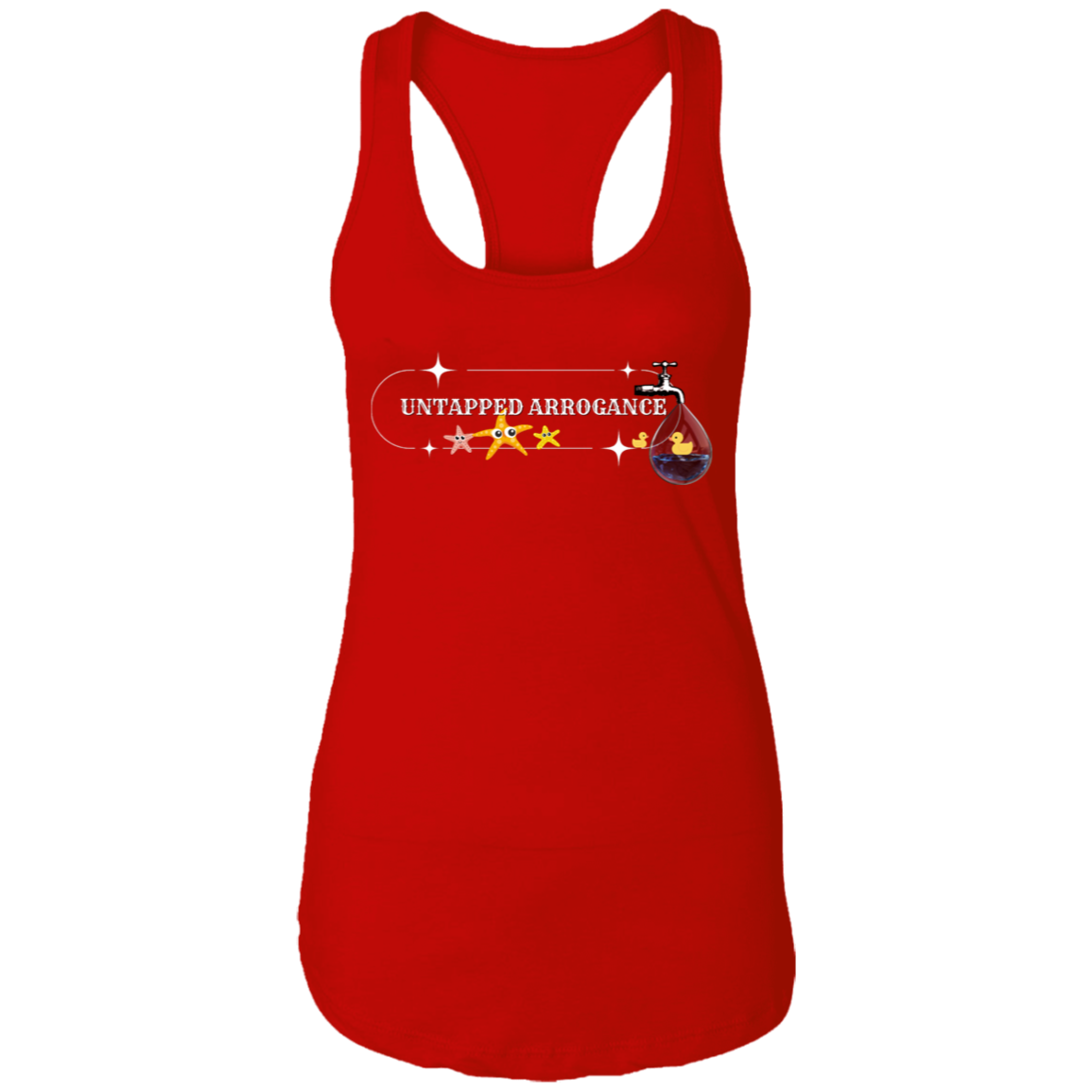 Untapped Arrogance Logo  Ladies Ideal Racerback Tank