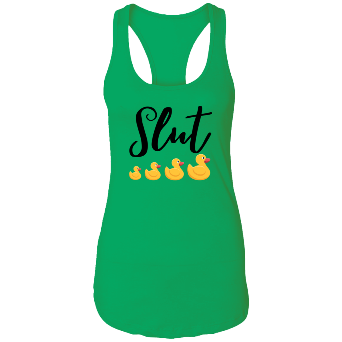 Duck Slut With Babies Ladies Ideal Racerback Tank