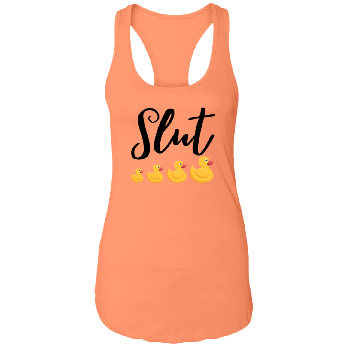 Duck Slut With Babies Ladies Ideal Racerback Tank