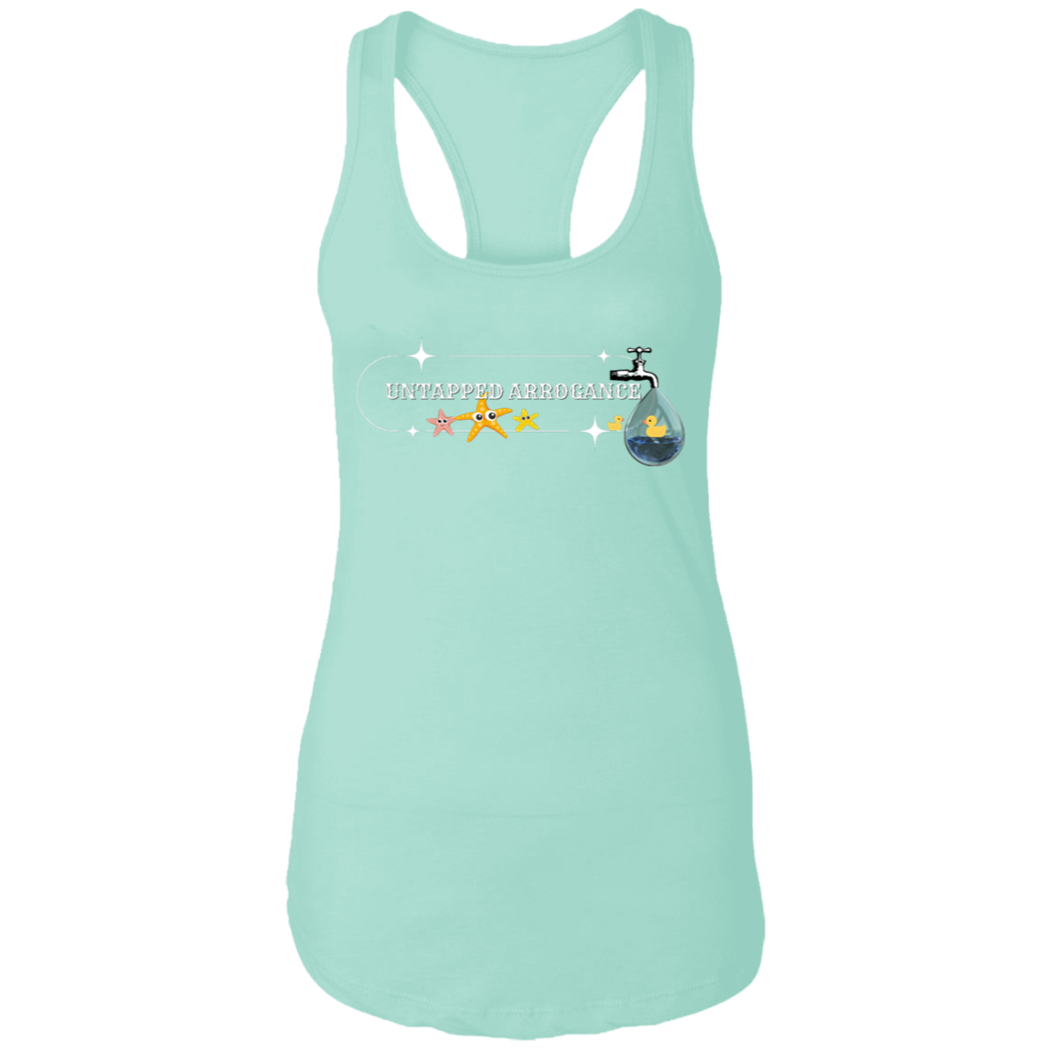 Untapped Arrogance Logo  Ladies Ideal Racerback Tank