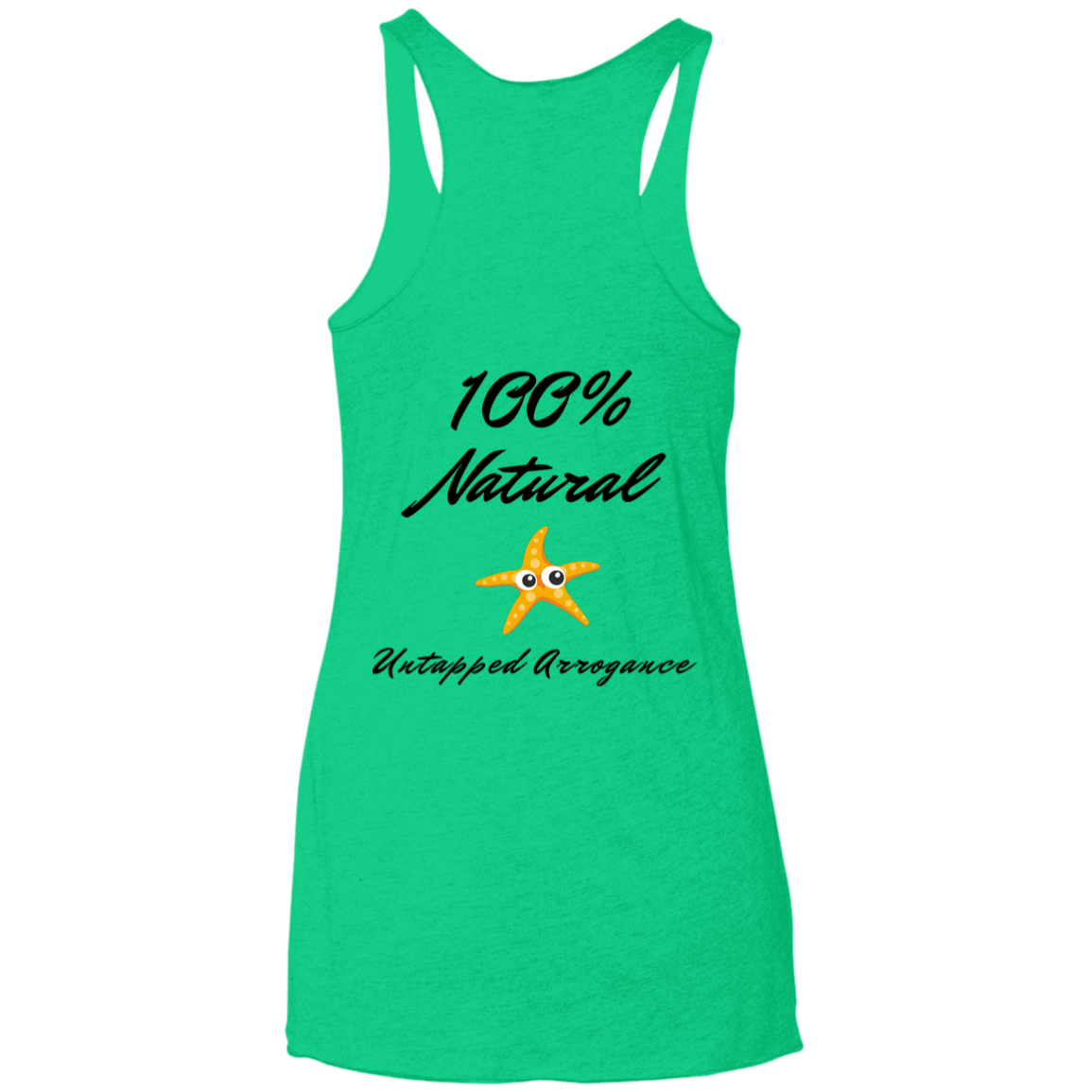 They're Real (Front) 100% Natural (Back) Ladies' Triblend Racerback Tank