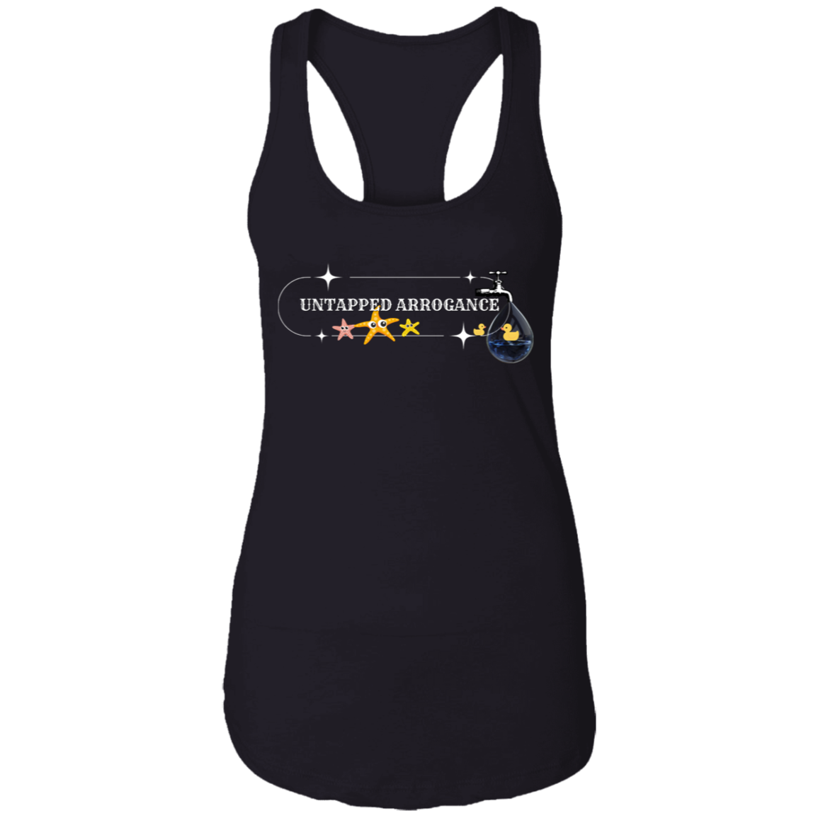 Untapped Arrogance Logo  Ladies Ideal Racerback Tank